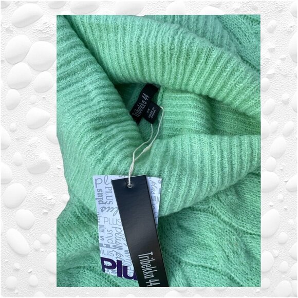 MINT GREEN Very Soft Turtleneck Plus Size 2X NWT - Picture 5 of 6